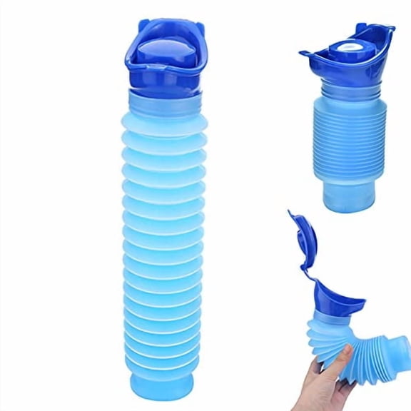 Men's Pocket Toilet,Emergency Urinal Outdoor,Shrinkable Portable Urinal,Unisex Portable Mobile Toilet Potty Pee Urine Bottle for Camping Travel Traffic Jam and Queuing (1PC)