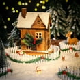 thumbnail image 3 of Christmas Fairy Garden Fence Christmas Picket Miniature Landscape Fence Wooden Decorative Picket Christmas Fairy Garden Accessories for Dollhouse Mini Village Landscape 2 Pieces 35 inch White, 3 of 7