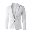 thumbnail image 2 of Yaltungu Blazers for Men Notched V Neck Lapel Suit Slim Formal Officewear Business Casual Prom Wedding Jacket Sport Coat, 2 of 3