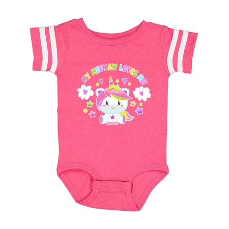 

Inktastic My Meemaw Loves Me with Cute Rainbow Unicorn Gift Baby Boy or Baby Girl Bodysuit