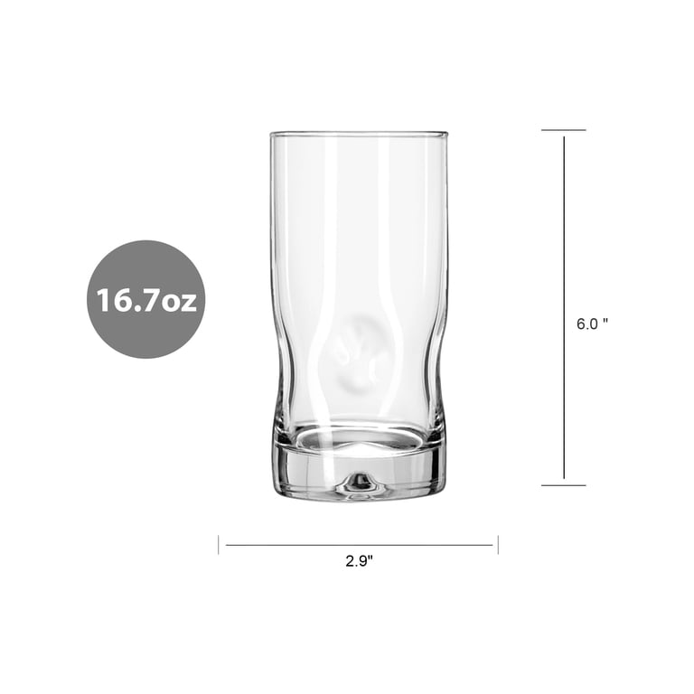 Clear Glass Beverage Tumblers, 16.7 oz, 4-Piece Set photo 7
