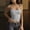 Light Gray, variant on Womens Striped Camisole Tank Top Scoop Neck Crop Cami Stretch Casual Summer Spaghetti Strap Top Soft Casual Sleeveless T-Shirts