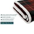 thumbnail image 5 of pavilia premium sherpa throw blanket for couch sofa | soft micro plush reversible throw | lightweight all season plaid design fleece blanket (50 x 60 inches red), 5 of 7