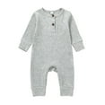 thumbnail image 2 of WOLLED 0-18 M Unisex Baby Boys Girls Bodysuits One-Piece 100% Cotton Infant Solid Color Romper Outerwear Toddler Jacket, 2 of 9