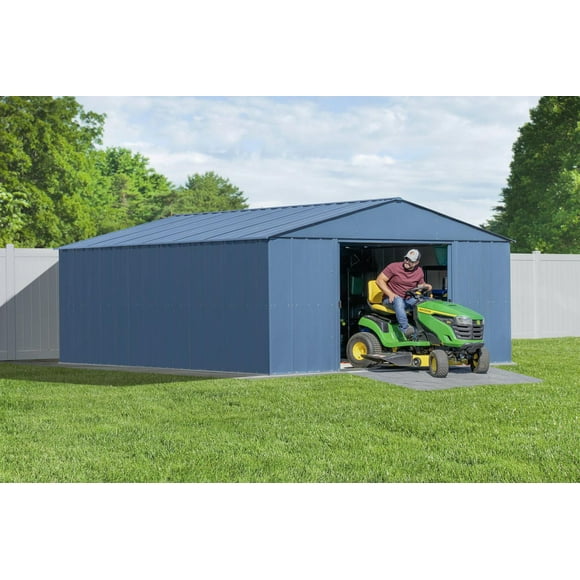 Arrow Classic Metal Shed, 14 x 17, Blue Grey
