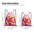 thumbnail image 2 of Saiise Colorful Cartoon Biplane Pattern Sports Drawstring Backpack - String Swim Gym Bag with Wet Proof Pocket for Women&Men-Small, 2 of 6