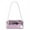 Purple, variant on Yucurem Women Shoulder Bag Bright PU Leather Fashion Underarm Bag Small Satchel (Silver)