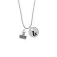 thumbnail image 2 of Delight Jewelry Silvertone HOPE Stamp Silvertone Script Initial Disc - & - Charm Necklace, 20"+3", 2 of 4