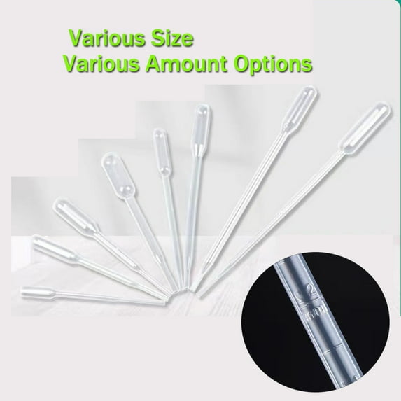 1/3/5/7/10ml Disposable Laboratory Pipettes Dropper, Plastic Transfer Pipette for transfering Liquids and Other Liquid use.