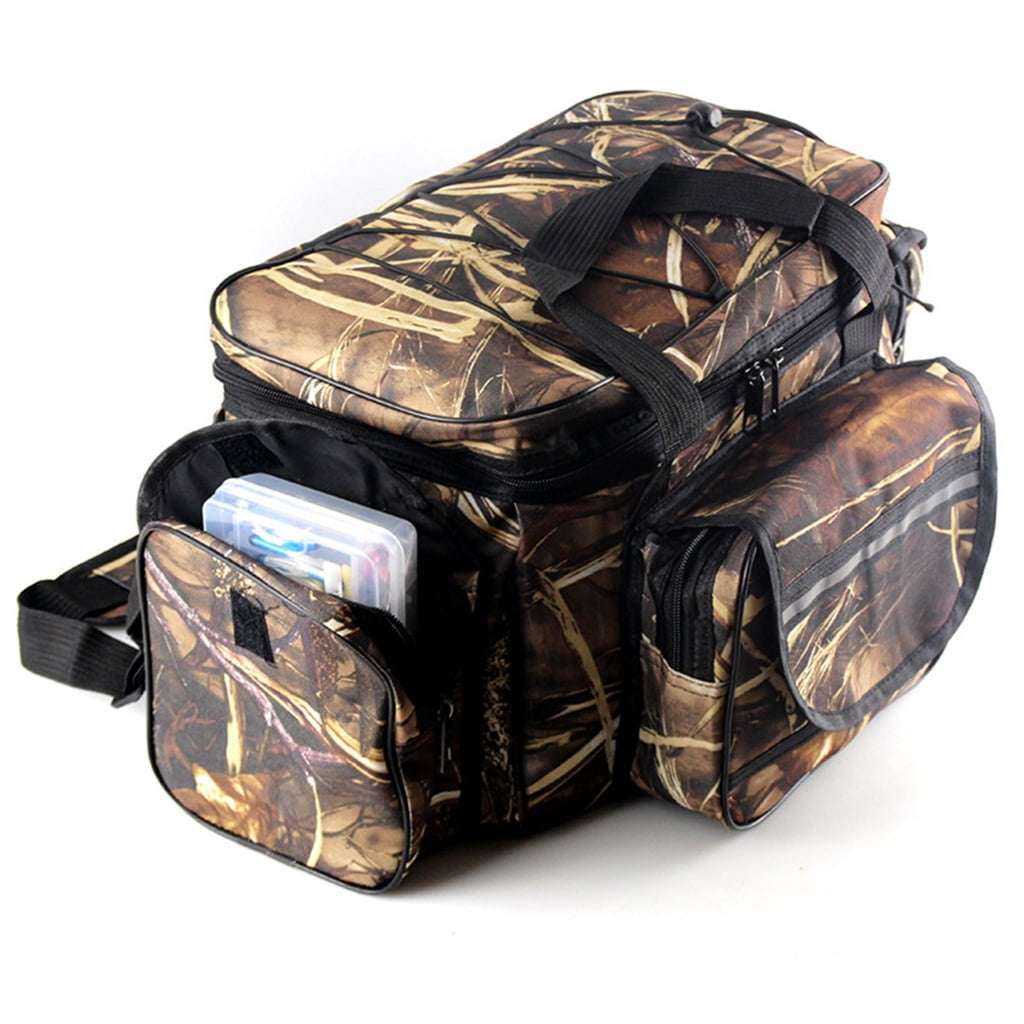 Multiple Pocket Fishing Gear Carrying Bag Portable Outdoor Fishing Tackle Bag Waterproofs Oxfords Cloth Shoulders Bag