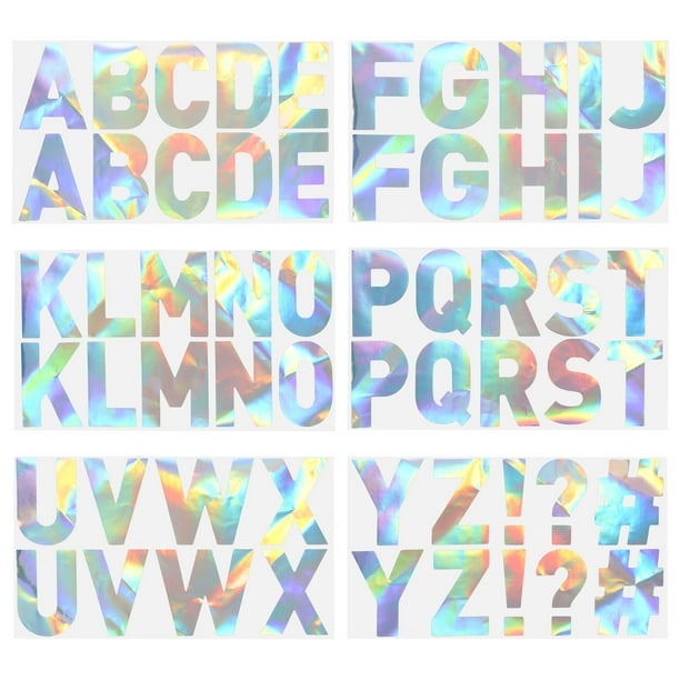 Uxcell Calcomanías de Letras, Calcomanías de Vinilo Autoadhesivas de Letras y Números para Manualidades de Arte Decoración del Hogar Color Láser 12