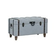 thumbnail image 4 of 2-Piece Storage Chests Accent Table Bench, Tufted Linen, Gray, 4 of 7