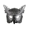 thumbnail image 2 of Realistic Half Face Owl Mask for Halloween Costume Parties, Easter Role Play, Themed Events - Comfortable Plastic Adult Mask with Adjustable Straps, 2 of 7
