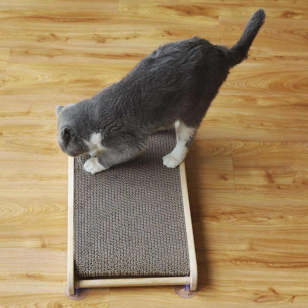 Solid post for scratching / Ramp Corrugated Cardboard Cat Scratching Pad Relaxing Living Room Bed with Suction Cups Store Your