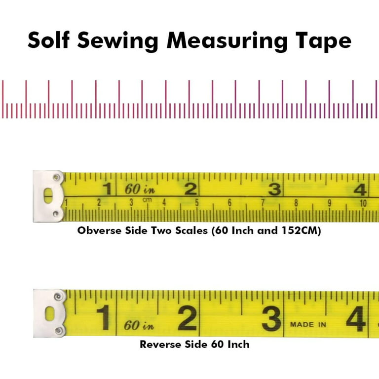Flexible Tape Measure Body Measurements Soft 1.5M/60In Tape Measure Cloth  Tailor Fabric Measuring Tape DIY Sewing Tools