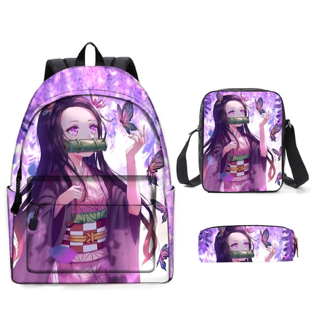 Mochilas Escolares Mochila Demon Slayer Nezuko Tanjiro Inosuke Mochilas Anime Niños Hombres Infantil