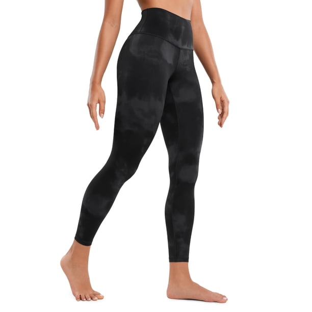 Pantalones CRZ YOGA Butterluxe Tie Dye Negro de Cintura Alta 25"