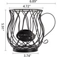 thumbnail image 2 of Soporte para cápsulas de café y taza organizadora, almacenamiento de cápsulas de café expreso de metal de gran capacidad para el hogar, cafetería, hotel, cesta de cápsulas de café K Cup para, 2 of 5