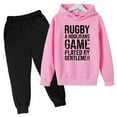thumbnail image 2 of Youmylove Kids Boys Girls Tracksuit Rugby Pullover Hoodies Pants Set American Football Fans Sports Gift Jogging Sweatsuits Vintage Rugby Player Sports Retro Outdoor Dailywear, 2 of 3