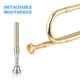 thumbnail image 3 of Corneta de latón Brass C Bugle Call Trompeta chapada en oro Cuerno de caballería con boquilla Instrumento musical para principiantes Banda escolar Orquesta militar (18.7 pulgadas) Tomshoo Corneta de latón, 3 of 6