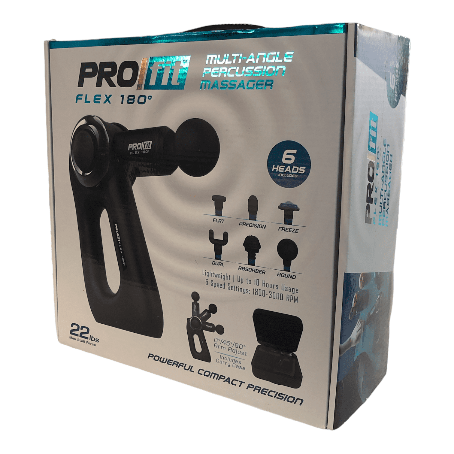 Pro Fit Flex 180 Multi Angle Percussion Massager with 6 heads