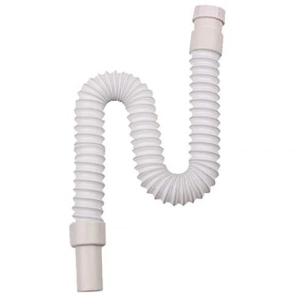 White 1-Pack Expandable Flexible Kitchen Sink Sewer Pipe Bathroom Drains Tube Wash Basin Plumbing Rainwater Down Spout Hose