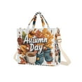thumbnail image 7 of FORMRS Womens Corduroy Tote Bag Crossbody Shoulder Handbag with Pocket, Autumn Day Pattern, 7 of 7