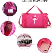 BTEPSGA Pink Cute Ballet Dance Backpack Tutu Dress Dance Bag Dance Bag Waterproof Small Duffle Bag Ballet Bags Gym Bag