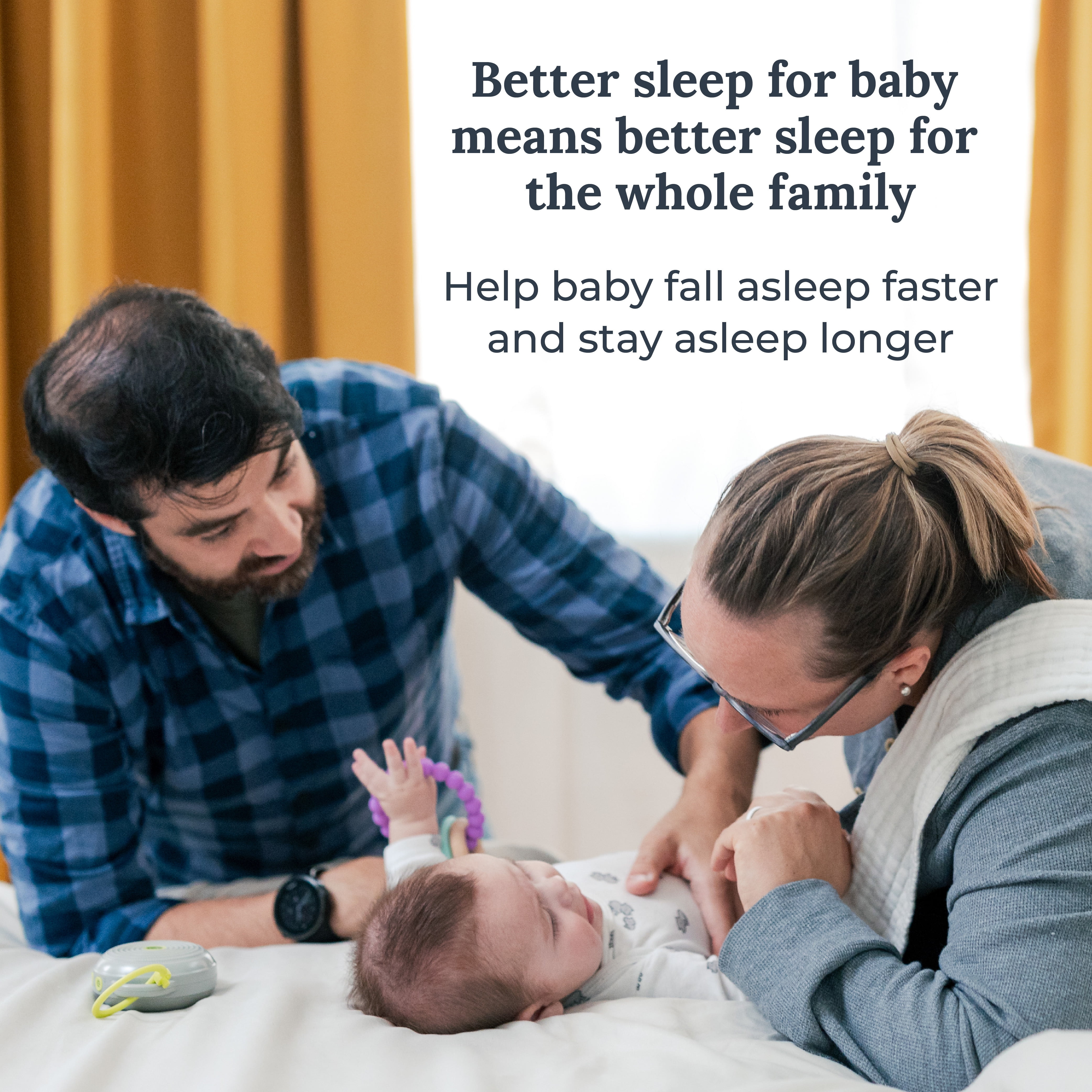 Yogasleep Hushh® Portable White Noise Sound Sleep Sound Machine and Night Light for Babies, Gray