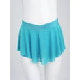 thumbnail image 5 of Haitryli Kids Girls Athletic Dance Skirt Glittery Rhinestones Gymnastics Ice Skating Builtins Swirl Flow Skirt Blue Green 12, 5 of 7