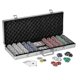 thumbnail image 1 of 500 Piece Poker Chip Set With Striped Dice Suitable For Texas Hold 'em Gaming, 11.5 Gram Chips, 1 of 5