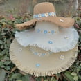 thumbnail image 5 of QASIEATN Daily Wear Sun Hats for Women New Women's Wide Brimmed Hat with Trim Summer Sun Hat Fall Fashion Accessories, 5 of 6