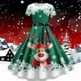 thumbnail image 2 of Wyzesi Longues Robes Formelles pour Femmes Robe Décontractée de Vacances pour Femmes Imprimée à Manches Courtes Pyjama de Noël Costume, 2 of 3