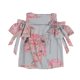 thumbnail image 2 of Blusa con Hombros descubiertos y Estampado floral bar III para mujer rosa extra pequeña, 2 of 2