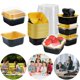thumbnail image 1 of 25pcs 150 Ml Aluminio Foil Cuadrado Mini Pastel Horno Con Tapas Y Cucharas (oro), 1 of 9