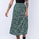 thumbnail image 4 of Falda Larga Casual Falda básica con estampado de leopardo Ranura lateral Traje de fiesta de noche con cremallera para mujer (Retro Green S) Ygjytge para Mujer verde retro T M, 4 of 8