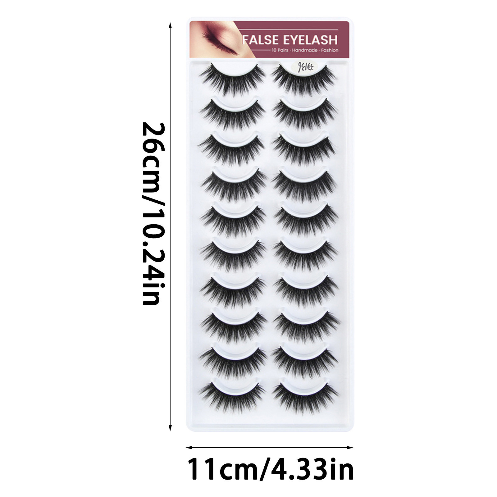 10 Pairs Of 3d False Eyelashes Imitation Mink Long Soft Natural Curling Thick Eyelashes Fluffy 8909