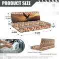 thumbnail image 2 of Pzuqiu RV Dinette Cushion Covers Stretchable Loveseat Sofa Furniture Protector Elastic Camper Cushion Slipcoversfor RV Camper Car Bench, Aztec Eagle, 2 of 7