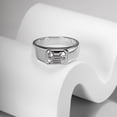 thumbnail image 2 of 2ct D Color Emerald Cut Moissanite Engagement Ring For Men 925 Sterling Silver 18K Gold Plated Wedding Band Man Ring, 2 of 7