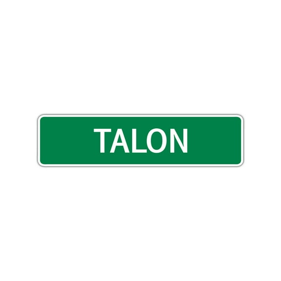 Talon Boys Children Name Letter Printed Novelty Plaque Decoration Label Indoor Outdoor Unique Wall Aluminum Metal Sign 4"x13.5"