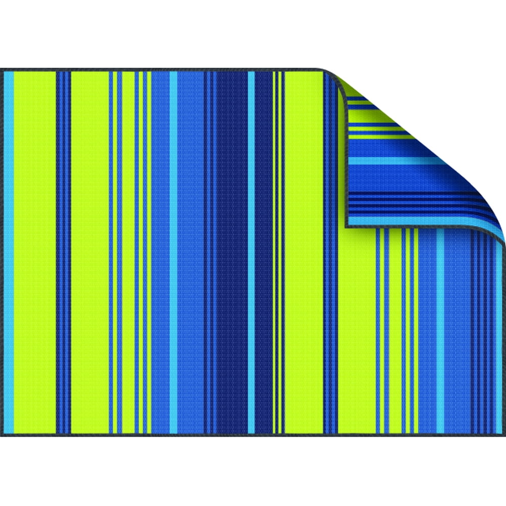 MAINSTAYS GREEN STRIPE FAMILY BEACH MAT