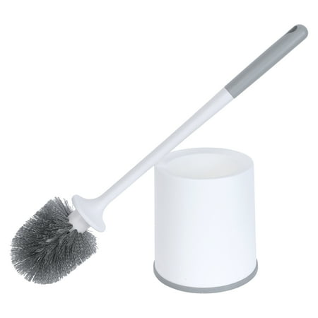 REGALWOVEN Toilet Brush and Holder Set Suspendable Toilet Bowl Brush with Soft Bristle Head White 1 Pack