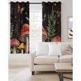 thumbnail image 2 of Red Mushroom Blackout Curtains 96 Inch Length Plant Stars Butterfly Pastoral Thermal Insulated Window Curtain Window Drapes 2 Panels for Bedroom Living Room 52"Wx96"L, 2 of 9
