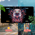 thumbnail image 5 of 1 Pcs 2D Flat License Plate Covers & Frames, Eagle with American For Decorative Front, Waterproof For Decoration Aluminum License Plate Covers & Frames Cover For Men Women, 12" X 6", 5 of 7