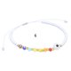 thumbnail image 1 of Pulsera con cuentas de vidrio y cuentas de cobre, ojos de demonio, ajustable, tejida a mano, cuerda para, 1 of 6