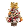 thumbnail image 3 of Árbol de Navidad de mesa con luces, ramas artificiales, recuerdos de fiesta, Navidad Naranja, 3 of 9