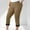 Khaki, variant on Plus Size Capri Leggings with Pockets for Women, High Waisted Black Workout Yoga Leggings