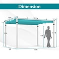 thumbnail image 3 of Gymax 12' x 10' Outdoor Pergola w/ Retractable Canopy Aluminum Frame Anchors Patio Turquoise, 3 of 10