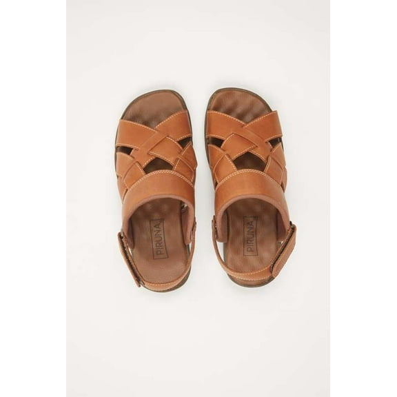 BRAZILIAN WOMENS LEATHER SANDALS BROWN