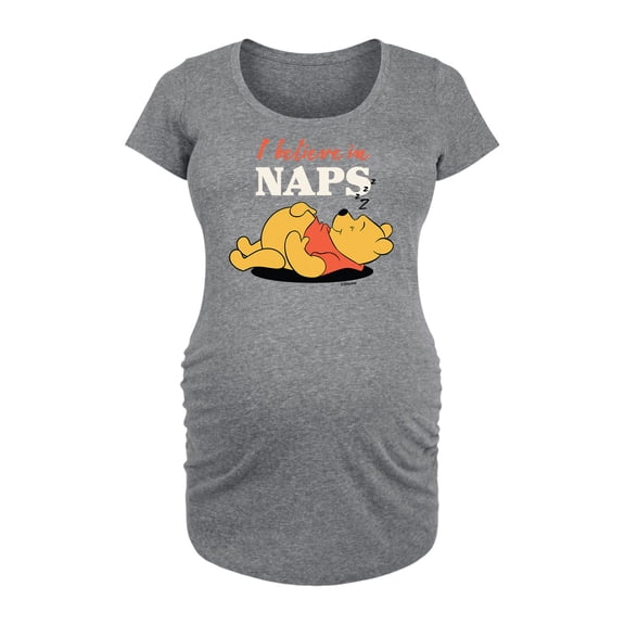Winnie the Pooh - Believe in Naps - Women's Maternity Scoop Neck Graphic T-Shirt